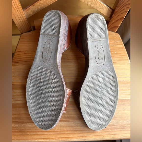 Vintage Leather Woven Wedged Sandals - Chocolate Brown Gem 🤎 - Picture 4 of 4